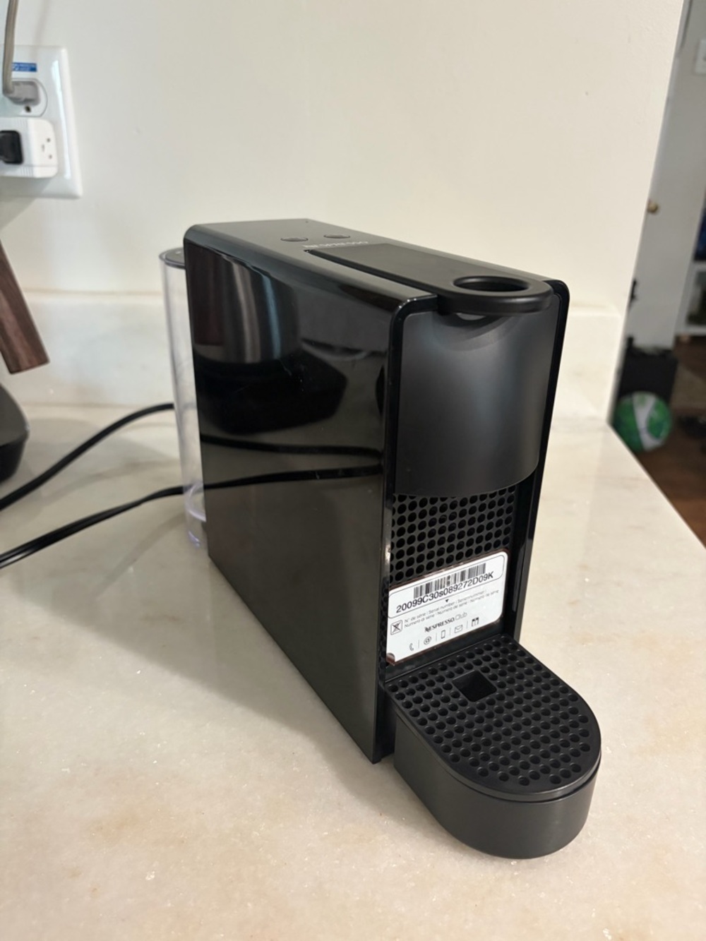 Nespresso Black and Clear Compact Espresso Machine